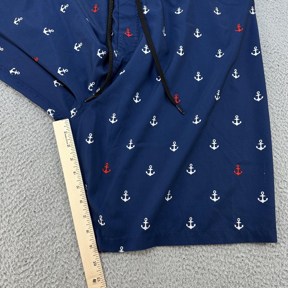 Brooklyn‎ Cloth Boardshorts Mens 38 Navy Blue Anchor Print Stretch Swim Trunks - Picture 9 of 9